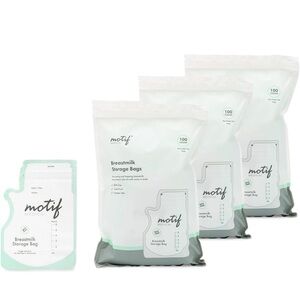 Motif Medical Breastmilk Storage Bags 300 count clear